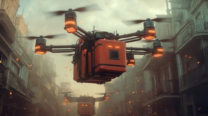 drone delivers supplies to dangerous location