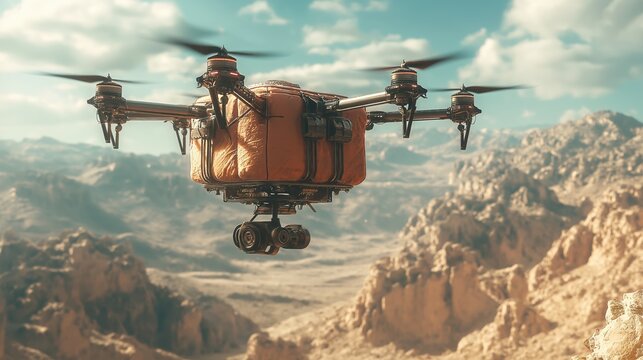 drone delivers supplies to remote location