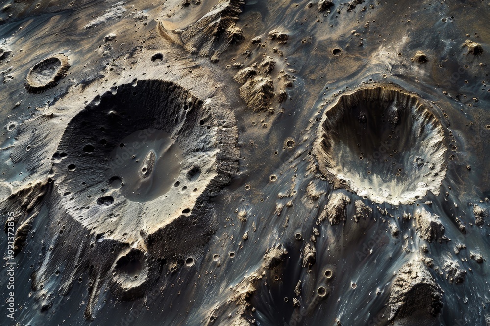Aufkleber a view of a rocky cliff with numerous holes dotted across its surface, creating a mysterious and cap