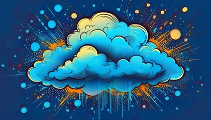 Nuage bleu de cloud computing