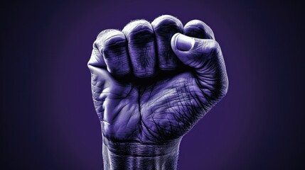 A hand with a fist raised in the air