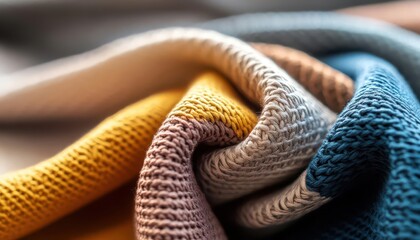 Fototapeta premium Eco-friendly textiles, vibrant materials, sustainable fashion, green industry