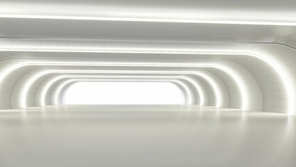 Fototapeta premium Abstract architecture background arched interior 3d render