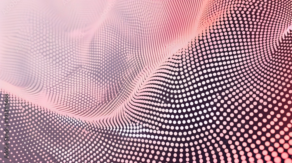Aufkleber abstract pink and white dotted pattern creating a wavy texture