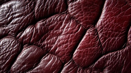 Close-Up of Red Leather Texture