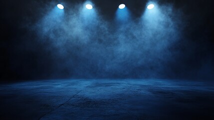 Dramatic Blue Stage Lighting