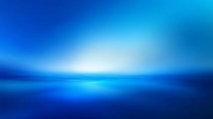 Obraz premium Serene blue gradient over calm waters at dawn