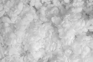 white background of silicone fibers