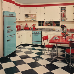 retro 1950s style kitchen