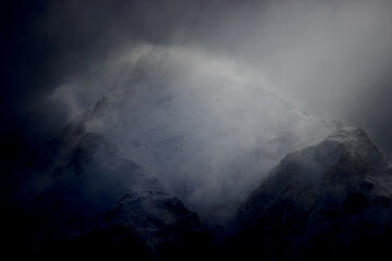 Cloudy Mountains in patagonia
