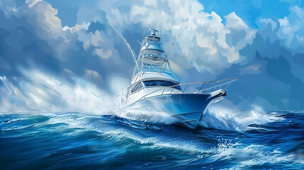 Fishing on the lake at sunset. Fishing background.