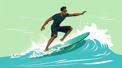 Man surfing in water