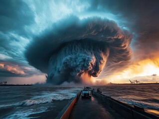Extreme weather, vibrant forces, natural power, dramatic scenes