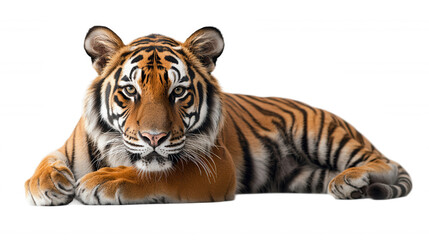 bengal tiger isolated on white and transparent background