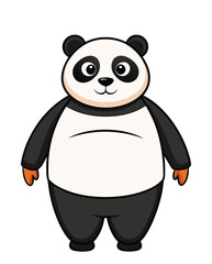 Naklejka premium A panda cartoon vector illustration
