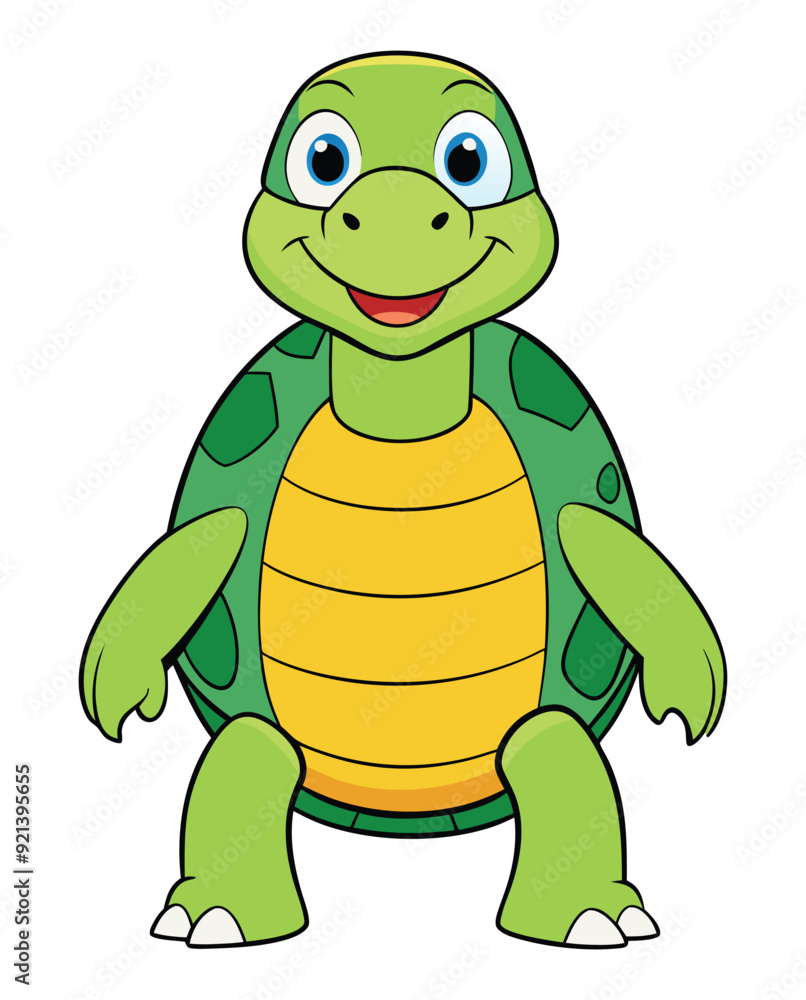 Wall mural Tortoise cartoon character illustration