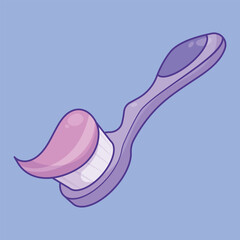 Toothbrush icon vector. toothbrush with toothpaste vector illustration. dental health vector brush