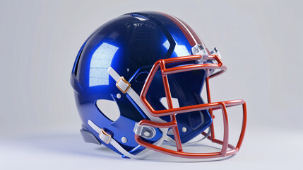 Fototapeta premium Football helmet on white.