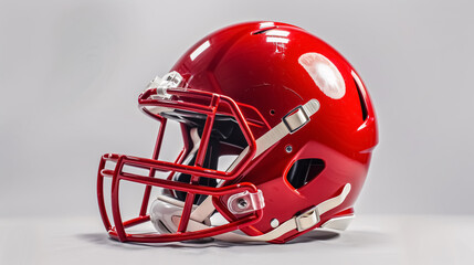 Fototapeta premium Football helmet on white.