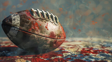 Football ready to be kicked.