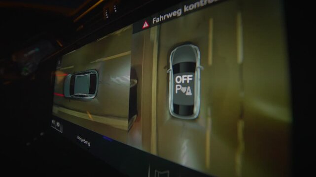 The HighTech Car Dashboard Interface is Currently Displaying an Off Status Condition