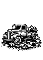 Pumpkins SVG, Tree SVG, Fall SVG, Autumn SVG, Halloween SVG, Old Truck with pumpkins SVG, Vegetables SVG, Pumpkins Silhouette, Pumpkins Design, Cut file for Cricut SVG, JPG, PNG