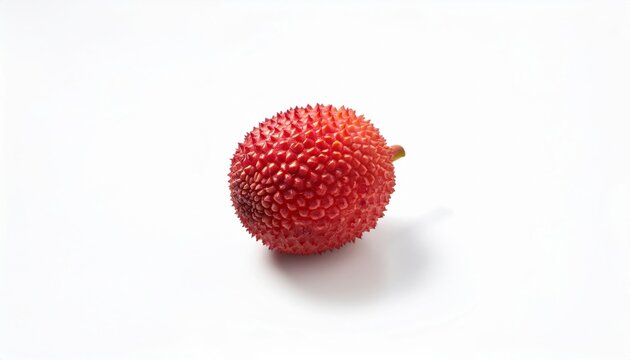 Red Gac Fruit: A single, vibrant red gac fruit, native to Southeast Asia, showcases its unique bumpy texture and rich color.