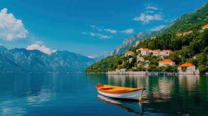 Obraz premium Luxurious Vacation In Montenegro, Panoramic Views Soothe The Soul