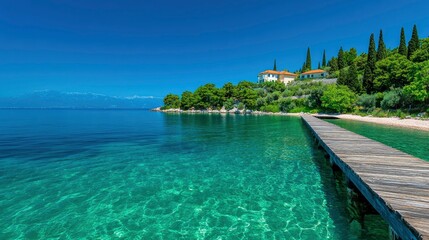 Obraz premium Luxurious Vacation In Montenegro, Panoramic Views Soothe The Soul