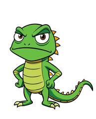 Fototapeta premium Lizard cartoon character illustration