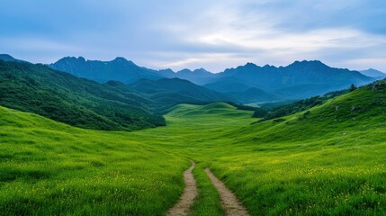 Naklejka premium Mountain Adventure, Every Step A New Discovery