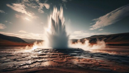 Fototapeta premium Eruption of a Geyser