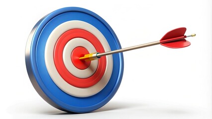 Icon of a target with an arrow hitting the bullseye, Bullseye, Target, Success, Achievement, Goal, Precision, Accuracy, Arrow