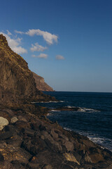 Amazing view of main beachwith yellow sand Santa Cruz de Tenerife