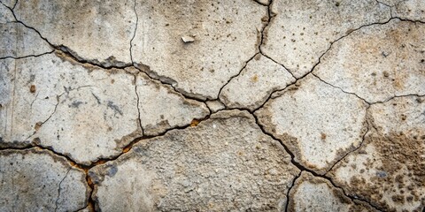Obraz premium Cracked concrete surface with intricate patterns and textures, concrete, cracked, surface, texture, abstract, design, background