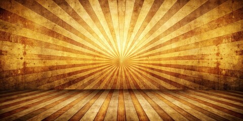 Vintage ochre grunge room with retro sun rays , nostalgia, old-world charm, vintage, sun rays, ochre, grunge, room