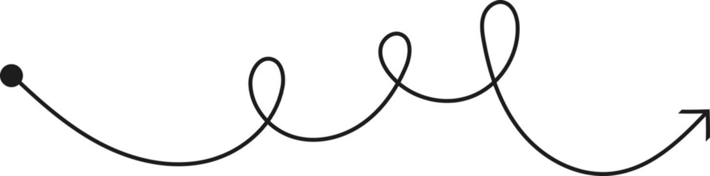 Chaotic Line Arrow Doodle