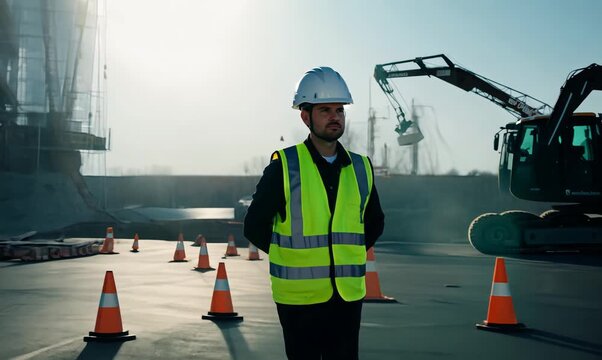 Safety Inspection at Construction Site: Buffer and Protection Focus