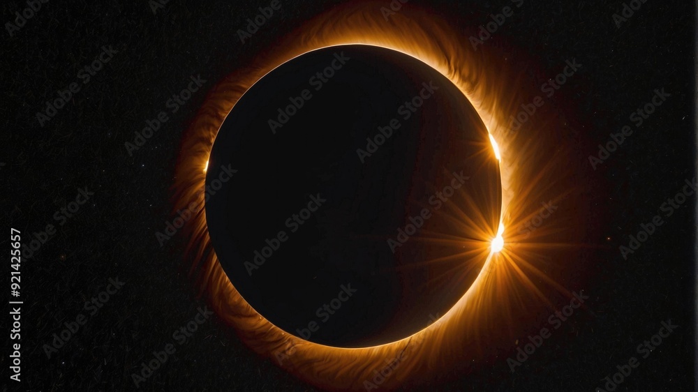 Canvas Prints a solar eclipse with the sun's corona visible. ai.