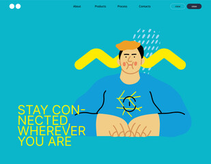 Creative Workspace: Video Conference, modern flat vector concept illustration of person engaging in virtual business meeting Connectivity, collaboration, digital interaction, remote work, productivity