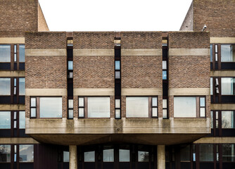 Photograph of the front facade of the old main library at the university of kent in Canterbury, UK