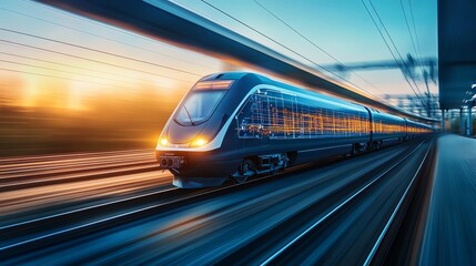 Fototapeta premium High-Speed Digital Train