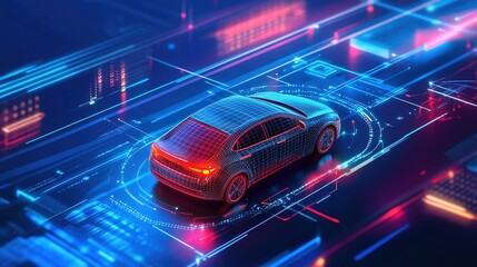 Naklejka premium Autonomous Vehicles: Innovate self-driving car