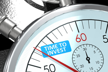 Time to invest word on the stopwatch