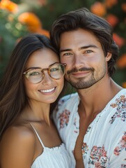 Happy Couple with Cute Glasses