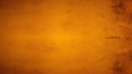 Obraz premium dark yellow orange background texture with black vignette in old vintage grunge textured border design dark elegant color wall with light spotlight center 