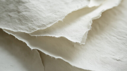 Naklejka premium Handmade cotton rag paper with deckled edges