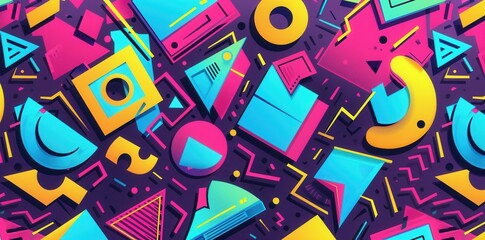 Nostalgic 90s Style Wallpaper. High Detailed Plain Background