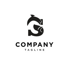 Letter S Dolphin Logo Icon