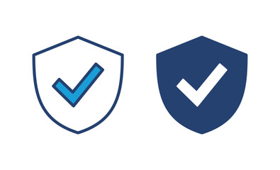 Shield check mark  icon vector. Protection approve sign. Safe icon vector